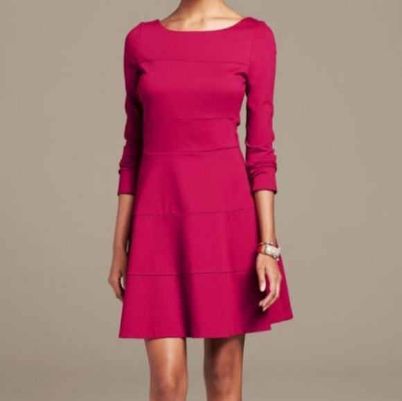 Banana Republic Dresses & Skirts - Banana Republic • seamed ponte flare-and-fit dress